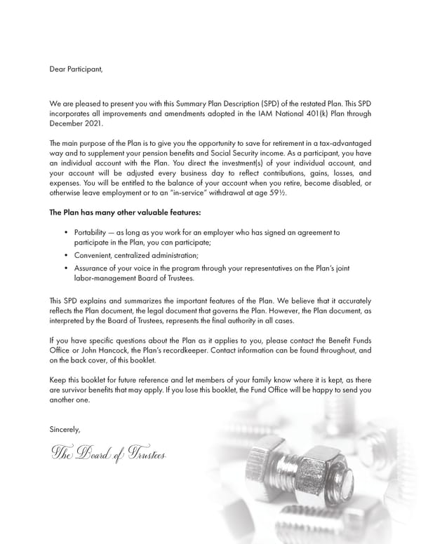 2022 401(k) Summary Plan Description - Page 2